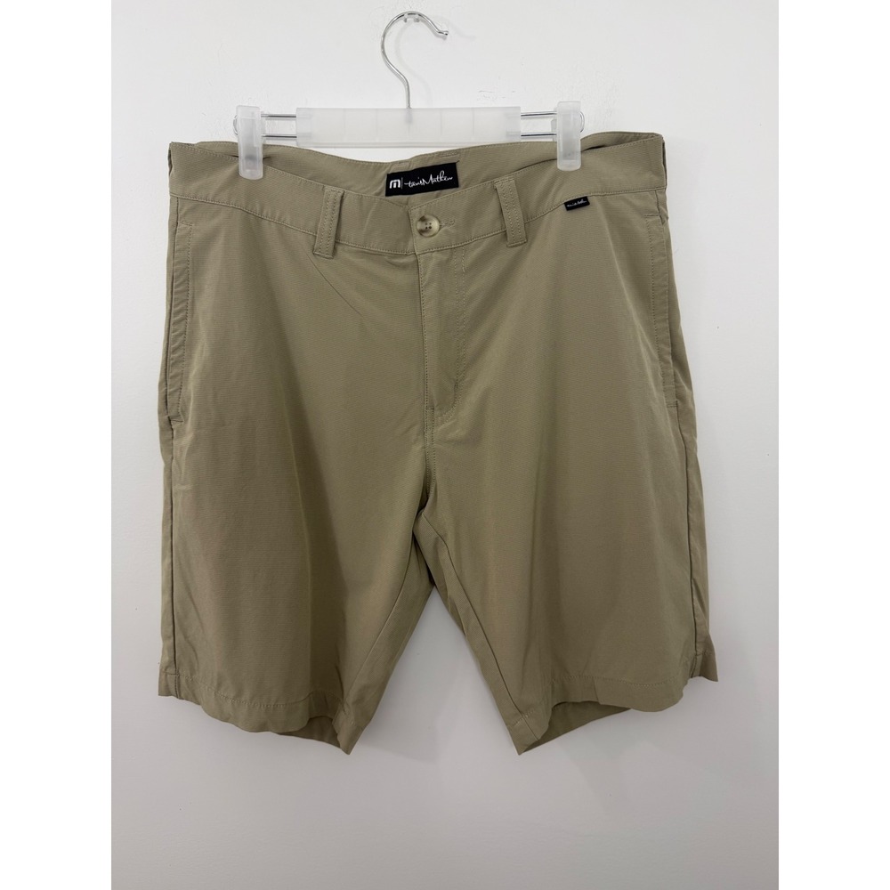TravisMathew Mens Golf Shorts Tan Khaki Stretch Performance Size 34 4600008506